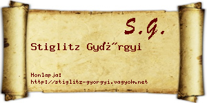 Stiglitz Györgyi névjegykártya